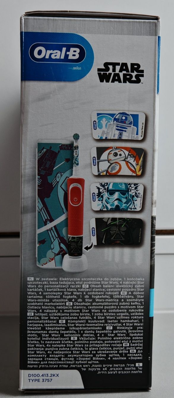 Nowa Szczoteczka elektryczna Oral-B Kids model D100 Star Wars