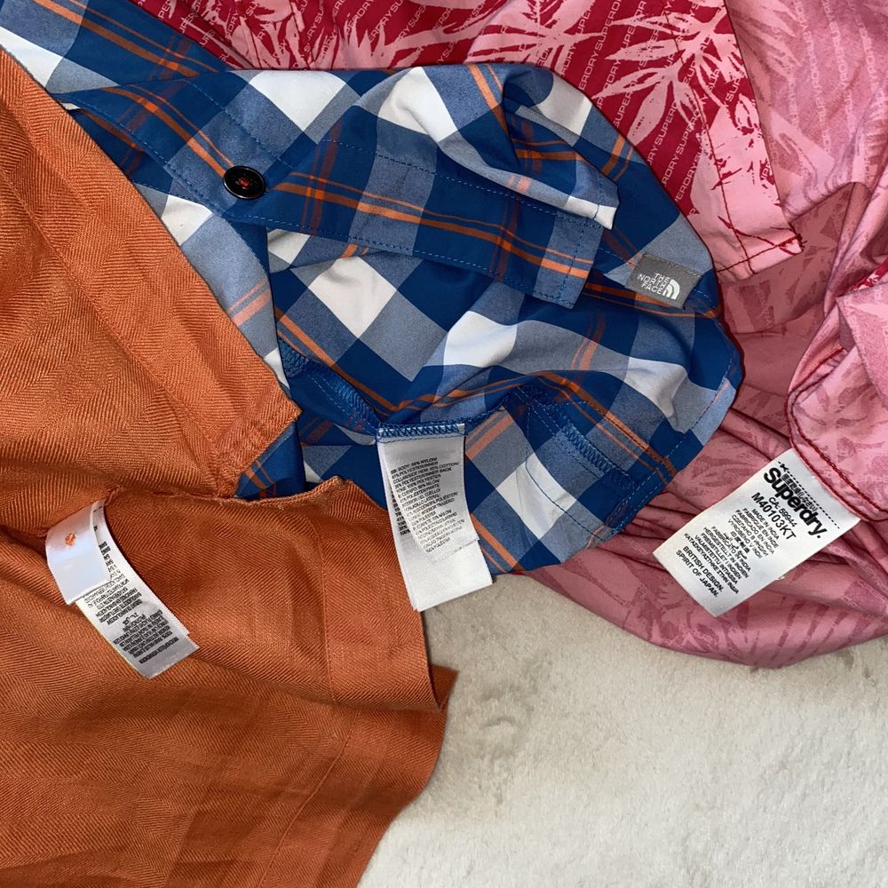 Рубашки сорочки чоловічі літо M&S L, Superdry XXL, The north face M