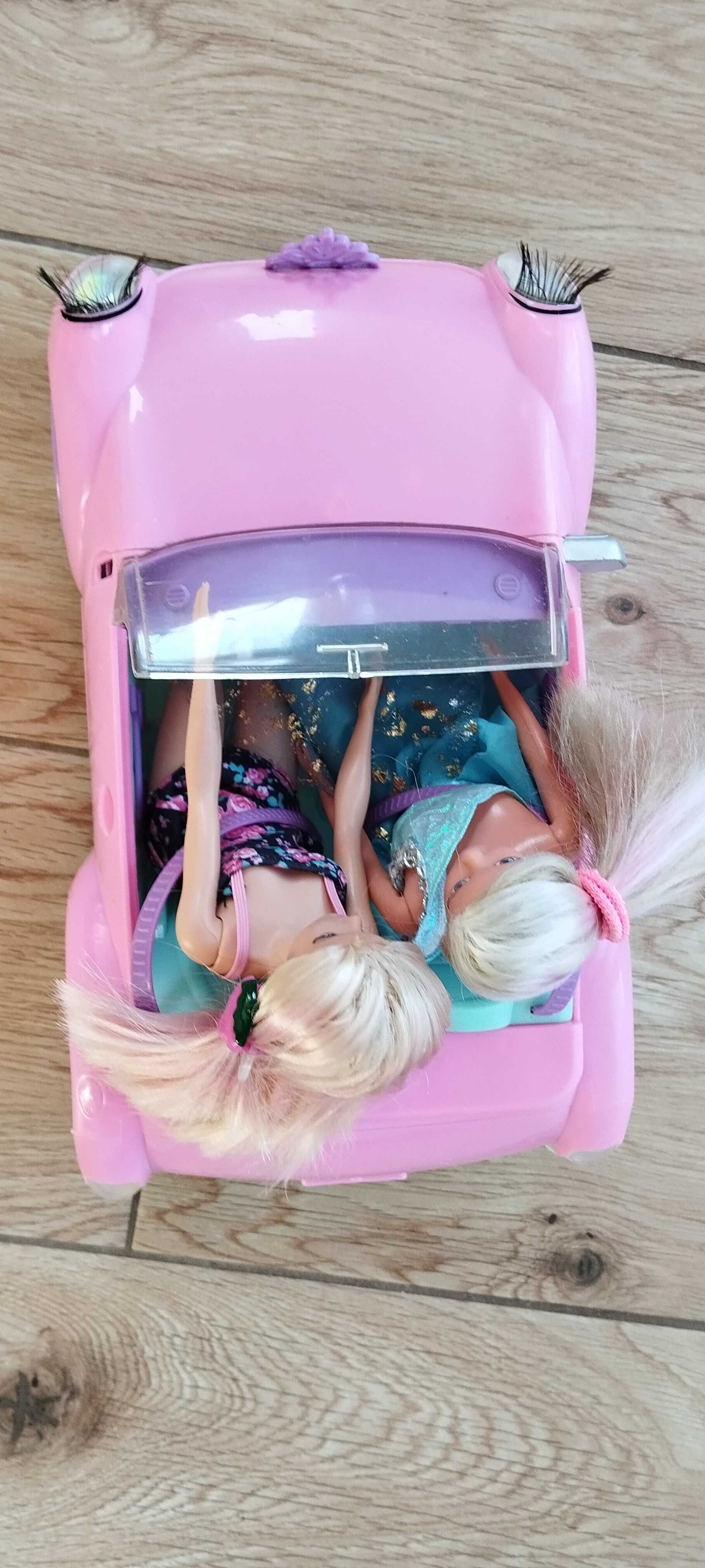 Lalki Barbie w aucie  plus sukienka i wózek