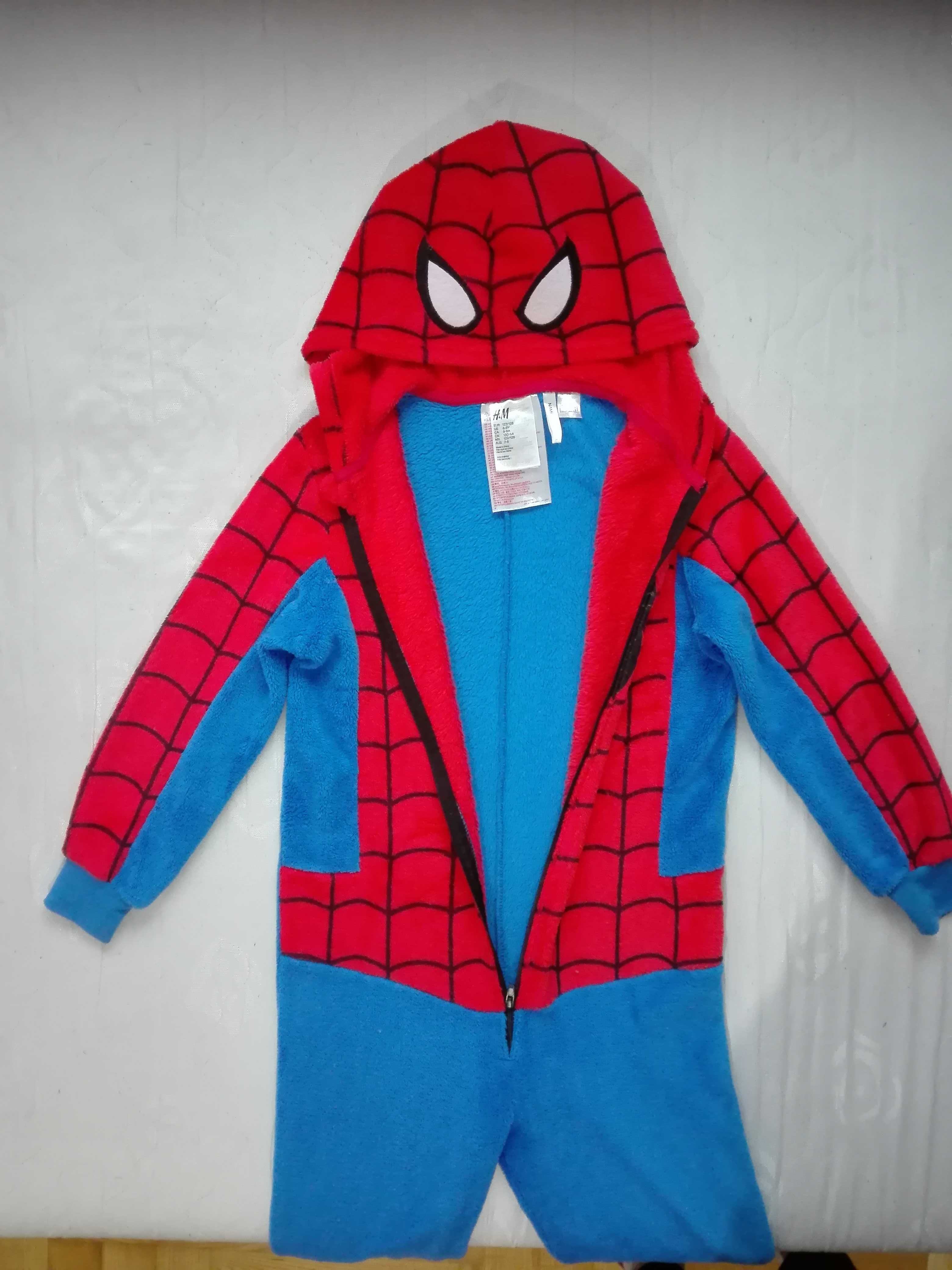 piżama, przebranie Spiderman, 122-128, 6-8 lat, H&M, kostium