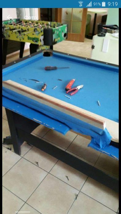 Ремонт,монтаж,розборка та перетяжка більярдних столів,реставрація