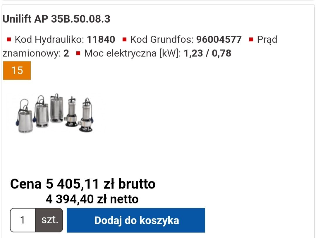 Pompa Grundfos Unilift AP