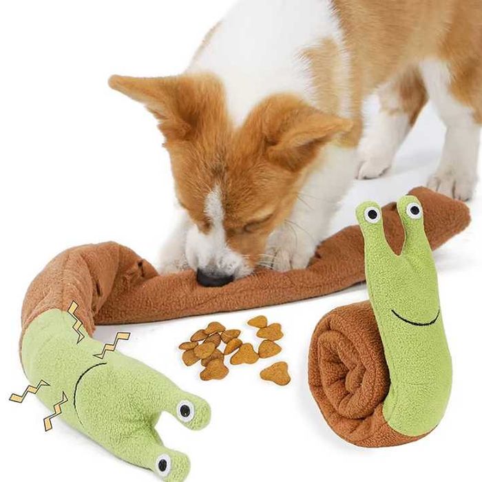 Edukacyjna Węchowa Zabawka Dla Psa Duży ZWIJANY ŚLIMAK NA SMACZKI 68CM