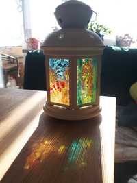 Ręcznie malowana latarenka lampion rafa