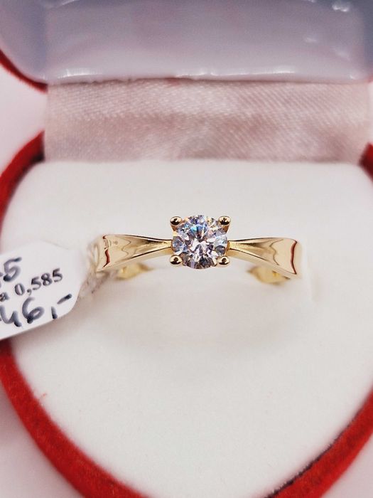 Nowy Złoty Pierścionek pr.585 (14K) Zaręczynowy!