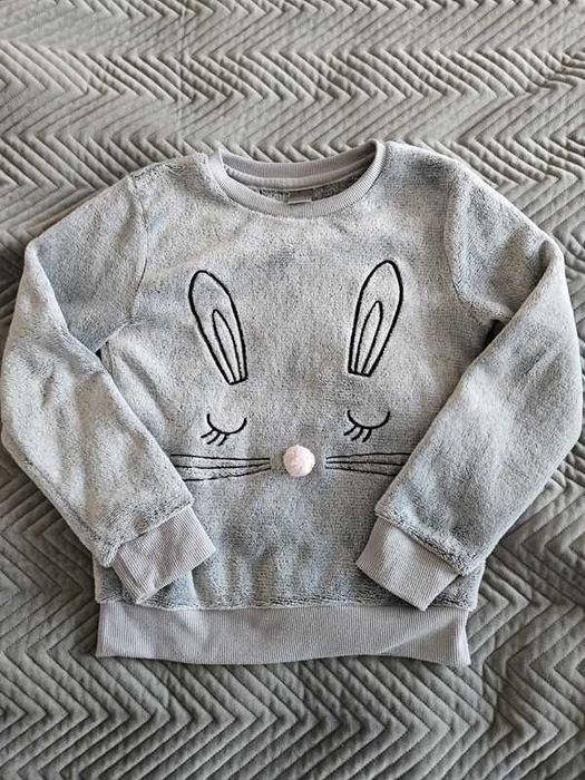 Szara bluza z kotkiem Little kids 134