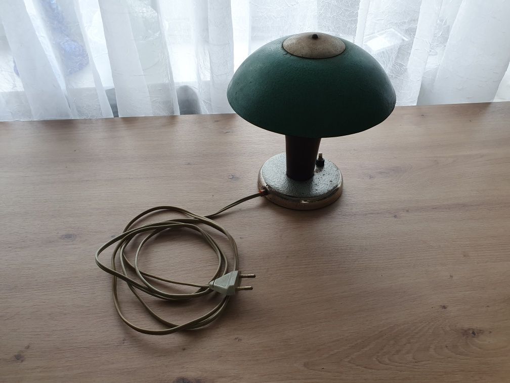 Lampa grzybek PRL Vintage lata 60 lampka PKP Polam