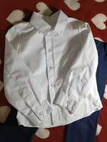 Рубашка біла сорочка хлопчик брюки штани 4 5 6 років 104 110р