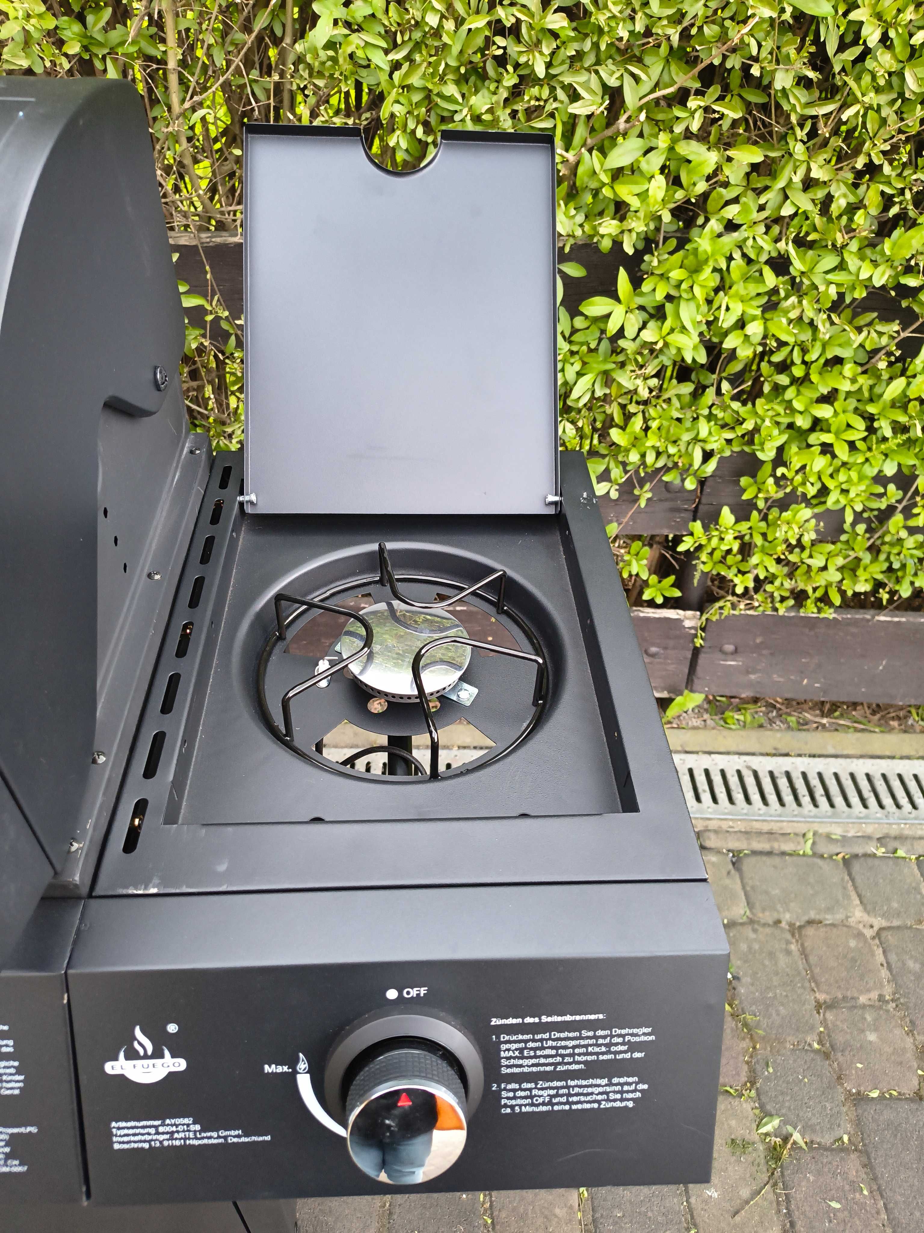 NOWY GRILL Gazowy EL FUEGO San Angelo 4+1 13.7kW żeliwny ruszt Wysyłka