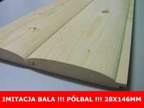 Półbal/Imitacja bala/Deska elewacyjna/pióro-wpust 28x146mm
