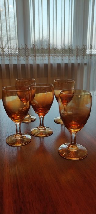 Kieliszki do wina PRL 5 sztuk