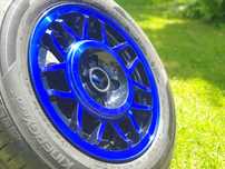 Felgi VW SNOWFLAKE 6Jx14 ET38 + Opony. IGŁA! CNC, Navy Blue 4x100