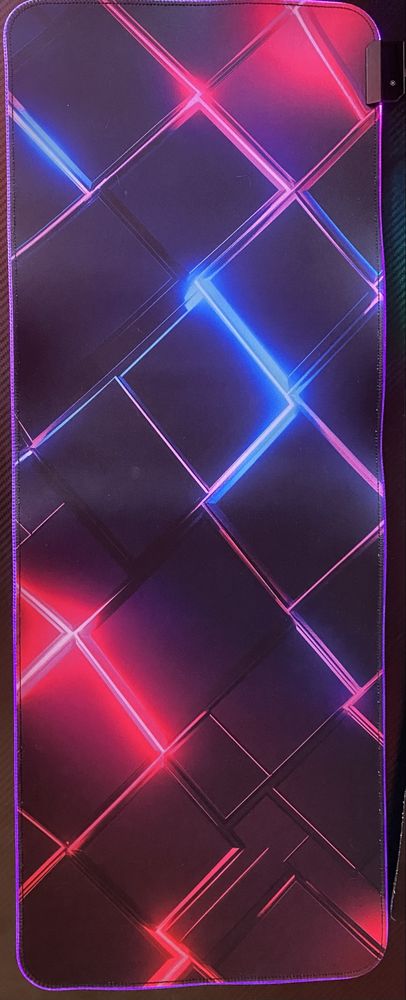 Mouse Pad Gaming RGB XL 40x90cm – Com Cabo Original – Quase Novo!