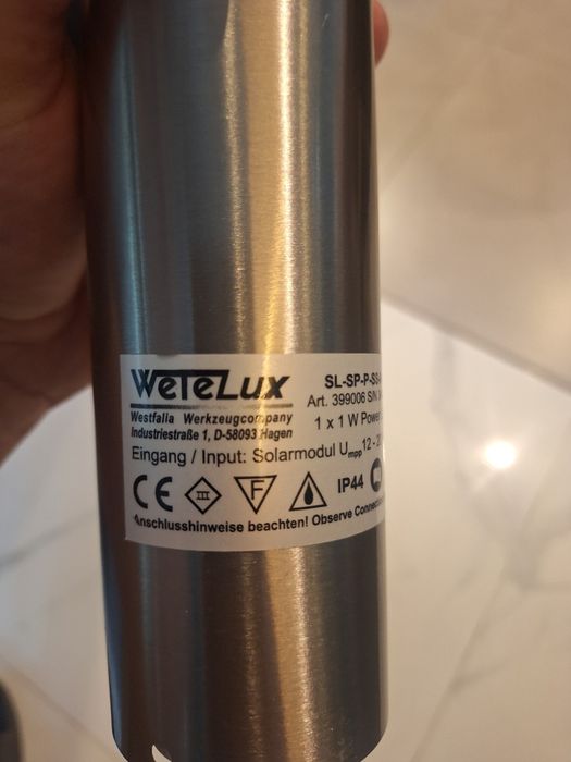 Solarna lampa zewnętrzna  WATELUX SL-SP–P-SS–6-1