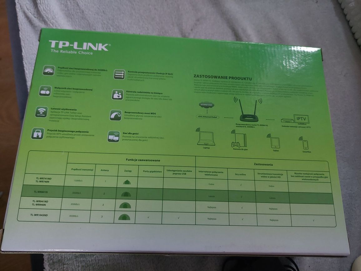 Router bezprzewodowy standard N, 300 Mb/s