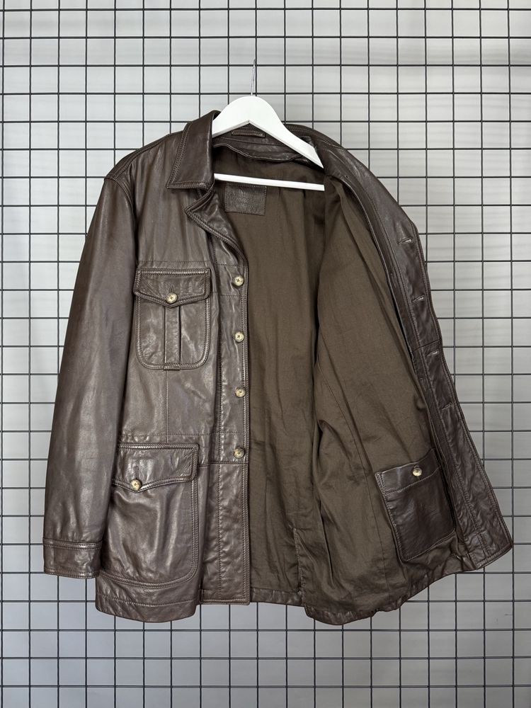 Чоловіча шкіряна куртка massimo dutti