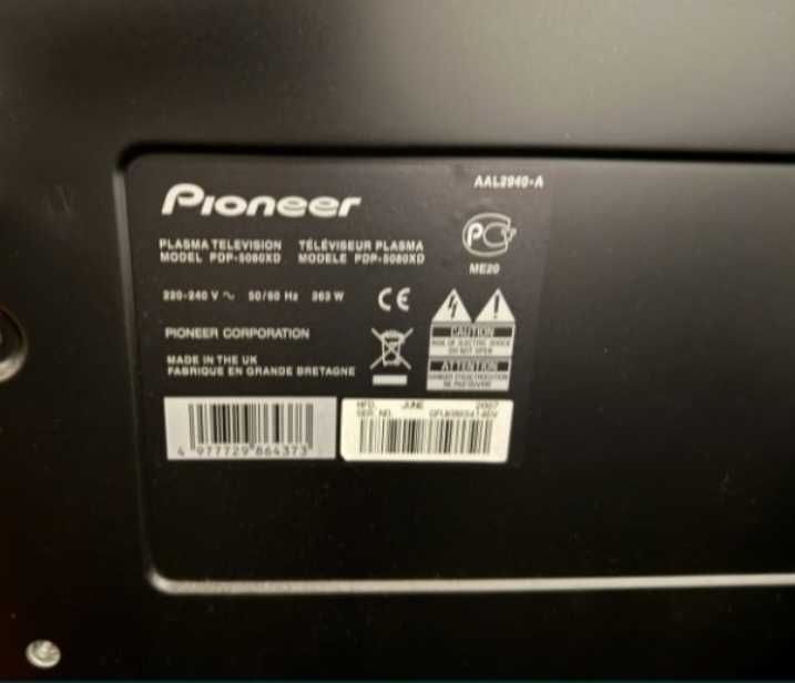 Плазмовий Телевізор Pioneer PDP-5080XD black 50ʼʼ HD+саундбар PDP-S40S