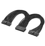 GELRHONR Podwójny zasilacz sieciowy 24-pinowy kabel adaptera ATX