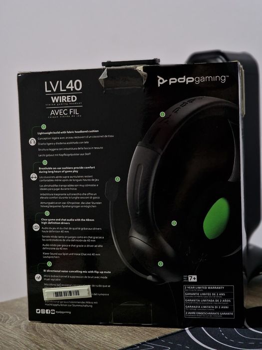 Słuchawki przewodowe PDP Xbox One Level 40 Wired