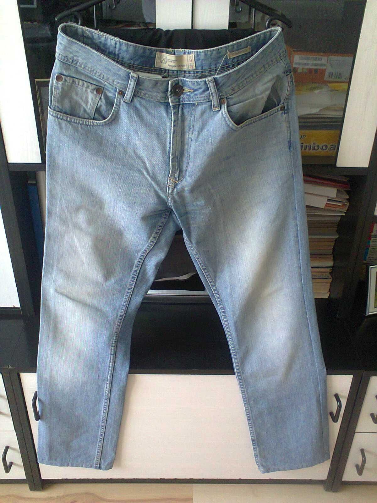 Spodnie jeansowe męskie rozmiar W 34 - L 32 prosta nogawka