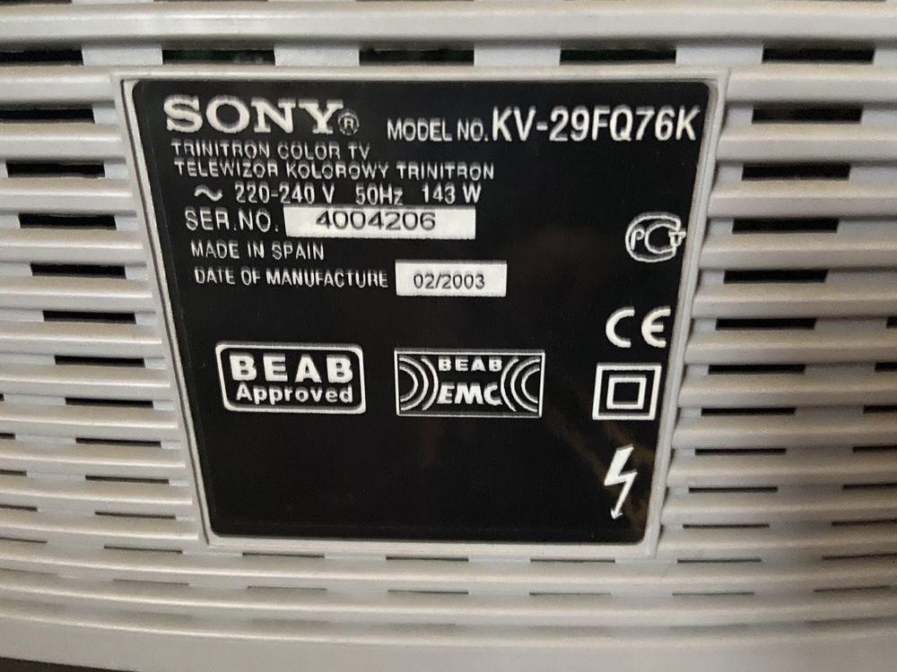 Телевизор SONY  kv-29fq76k