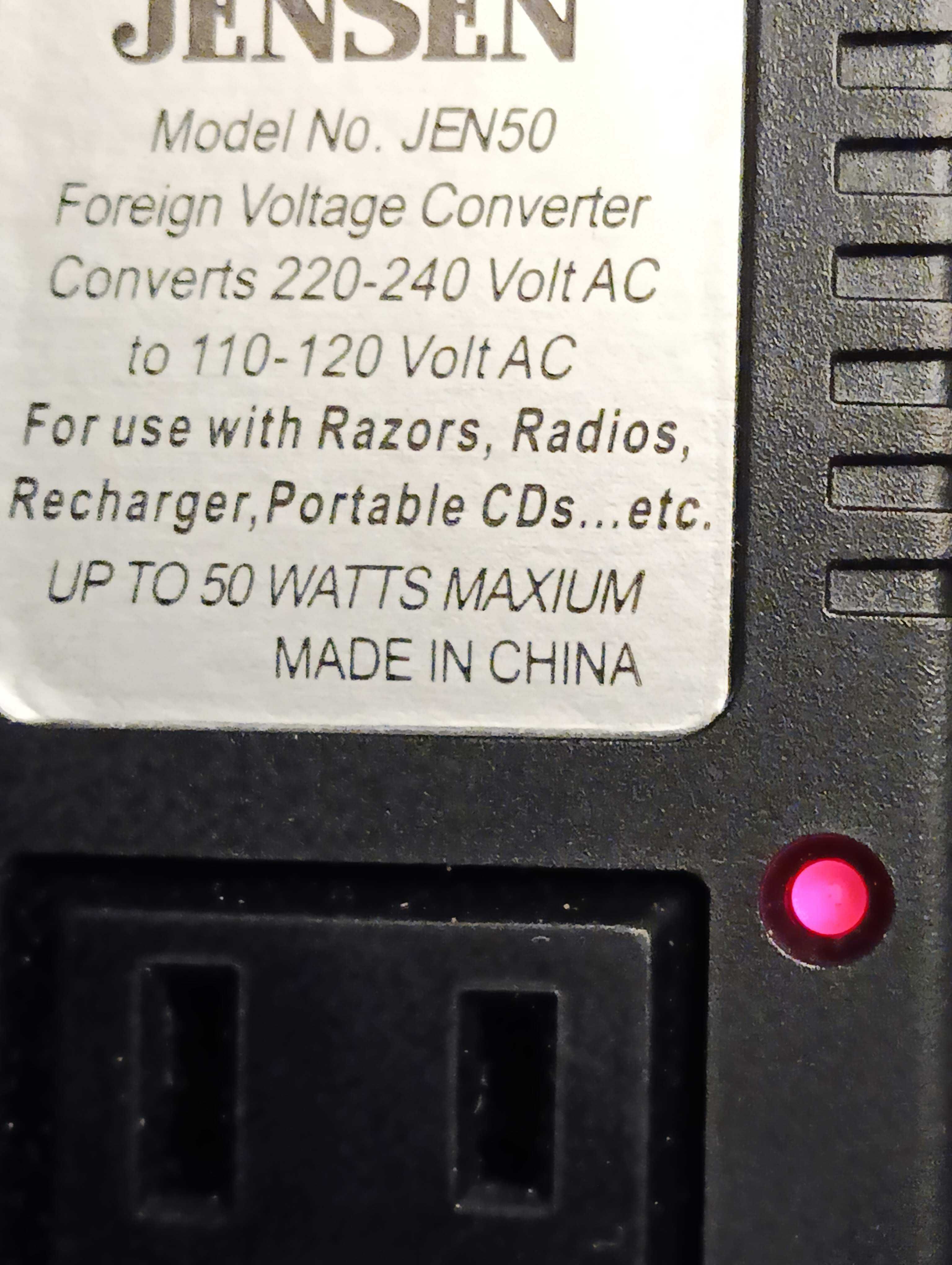 Конвертер напряжения понижающий блок питания 220V в 110V 50W