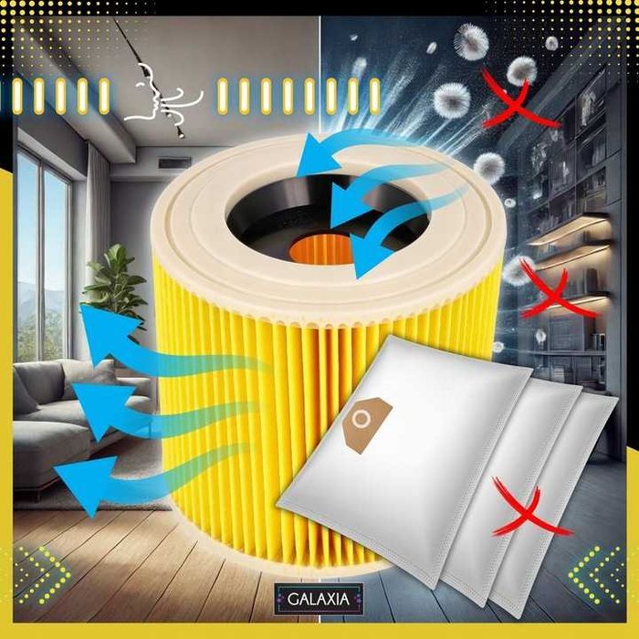 Worki do Odkurzacza Karcher WD3 10x WOREK WD 3 WD2 WD 6 SE 4001 Filtr