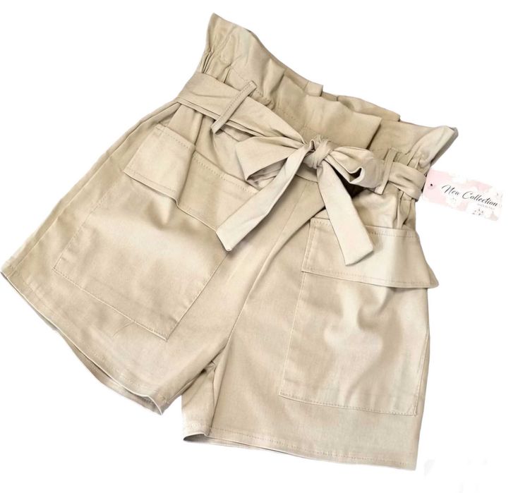 Italia MODA szorty spodenki damskie wyprzedaż beż rozmiar S i XL