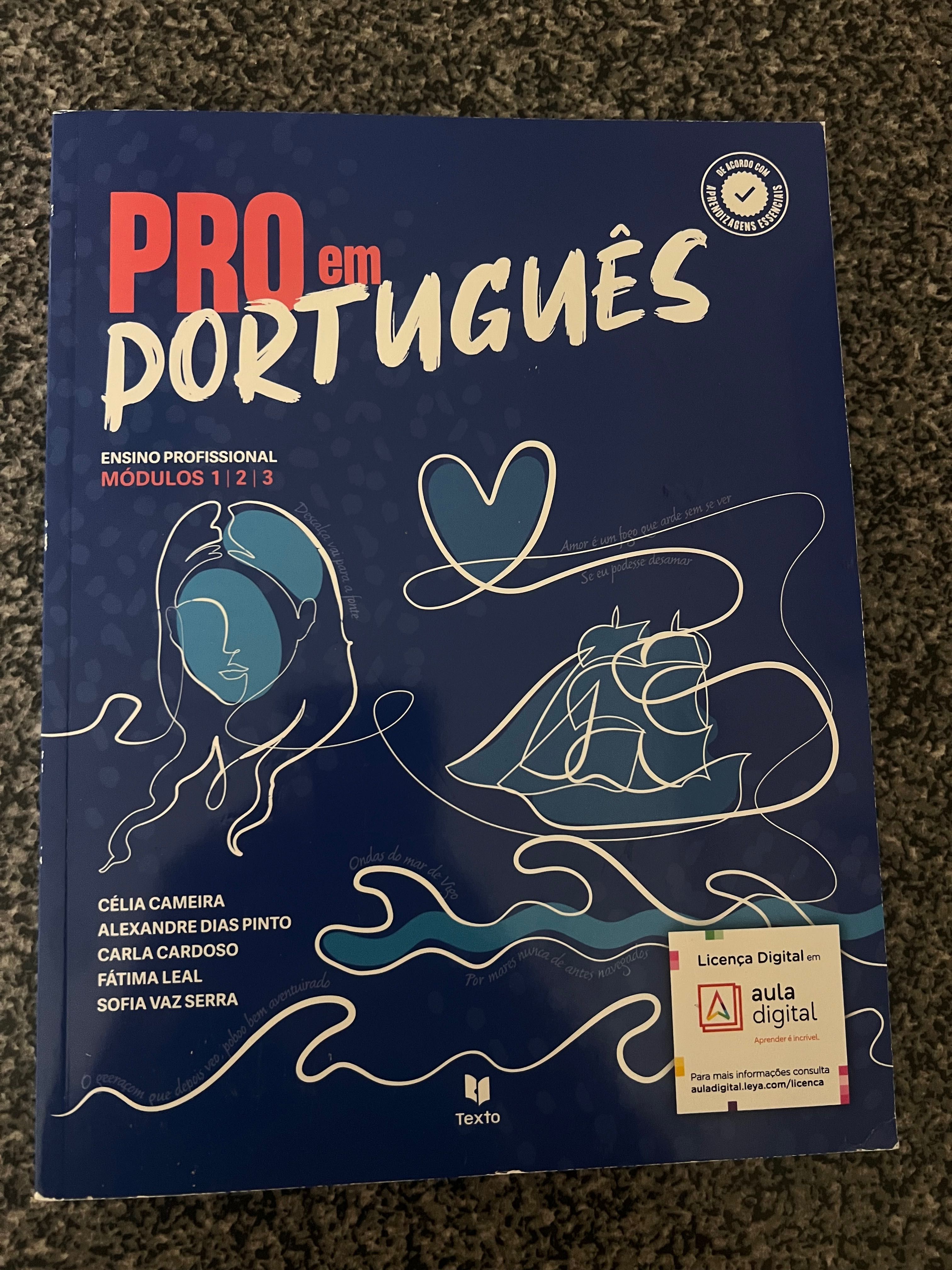 Livro escolar ‘Pro em português’ ensino profissional 10• ano