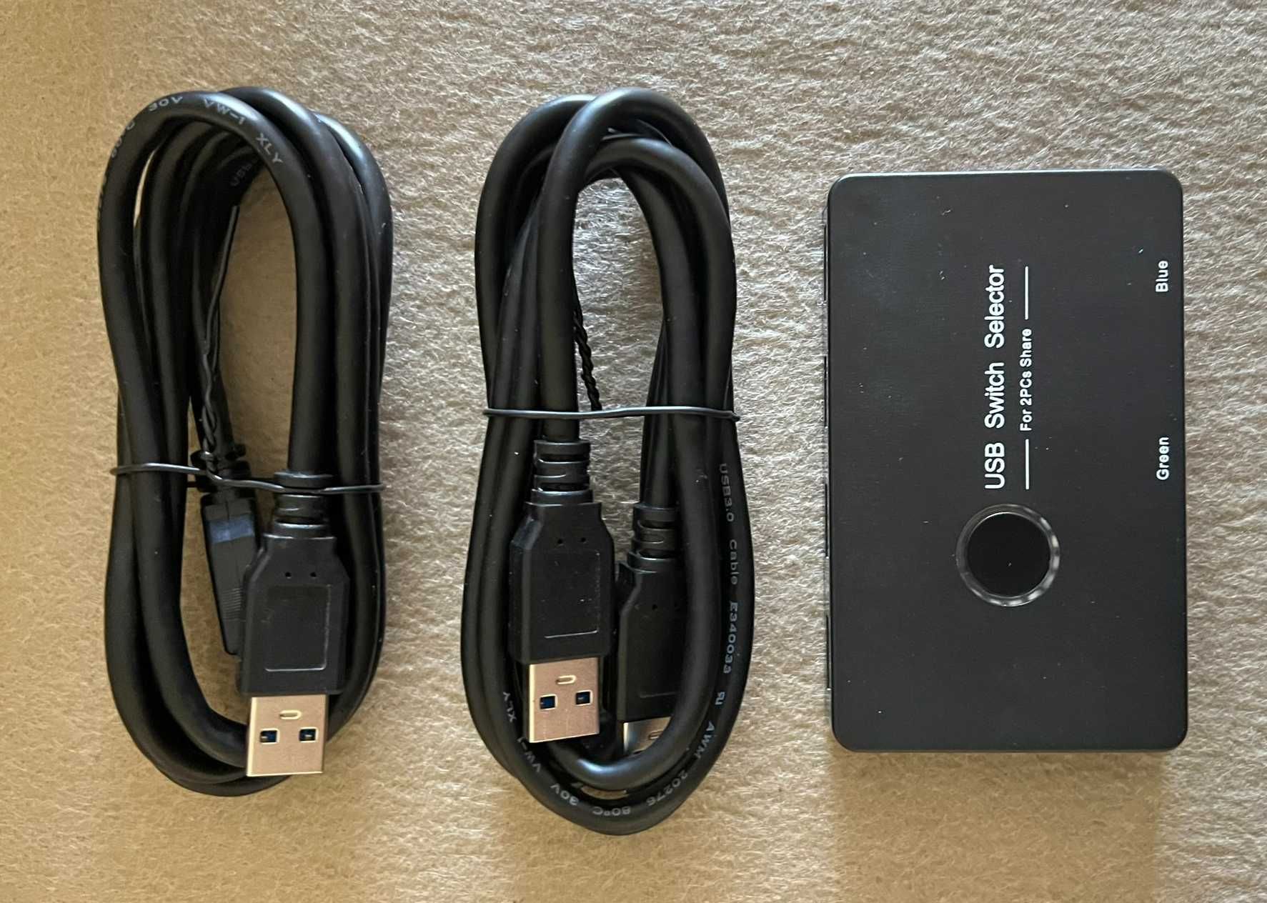HUB USB 3.0 (4 portas) com Switch/KVM para 2 computadores