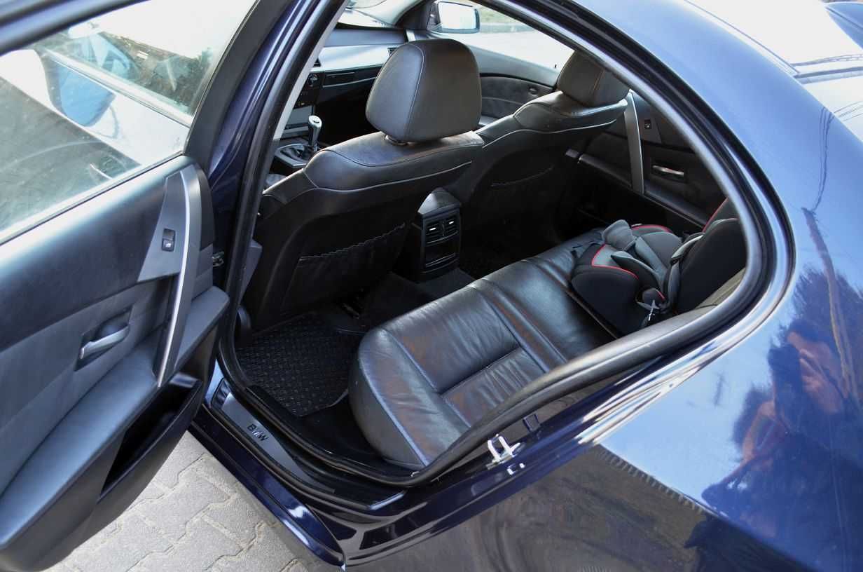 Mocne BMW e60 skóry MONACOBlau navi PROFESSIONAL rej PL