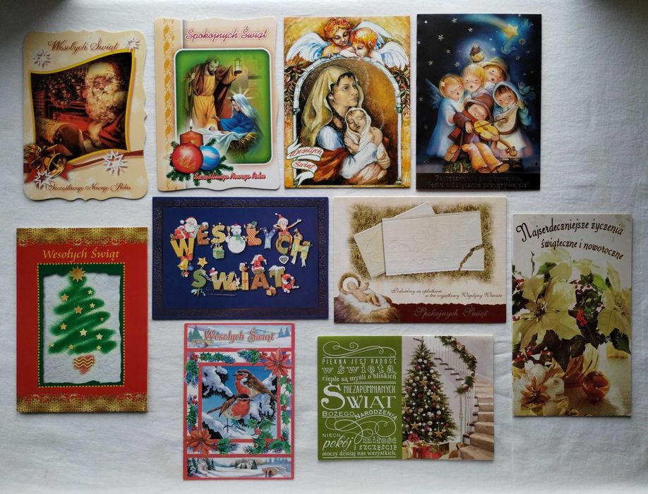 Kartki świąteczne Boże Narodzenie i Nowy Rok – zestaw 2