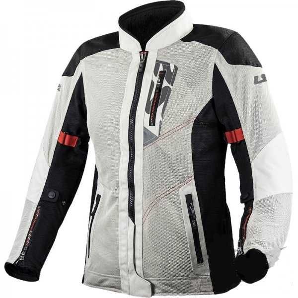 Nowa Kurtka Motocyklowa Damska LS2 Alba Light Grey Black Letnia