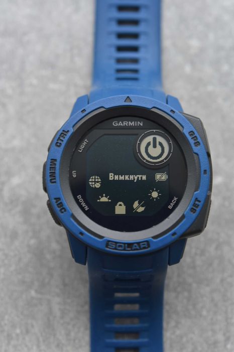 Garmin Instinct Solar синій колір gps компас