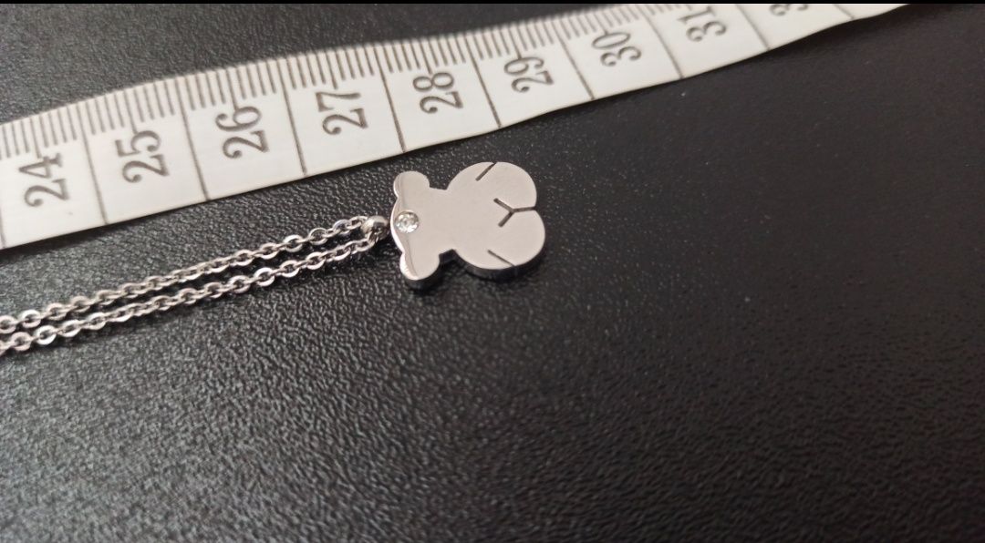 Colar Prateado Urso