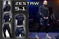 Komplet 5w1 Sportowej Odzieży Termoaktywnej Spartan Grey & Camo M