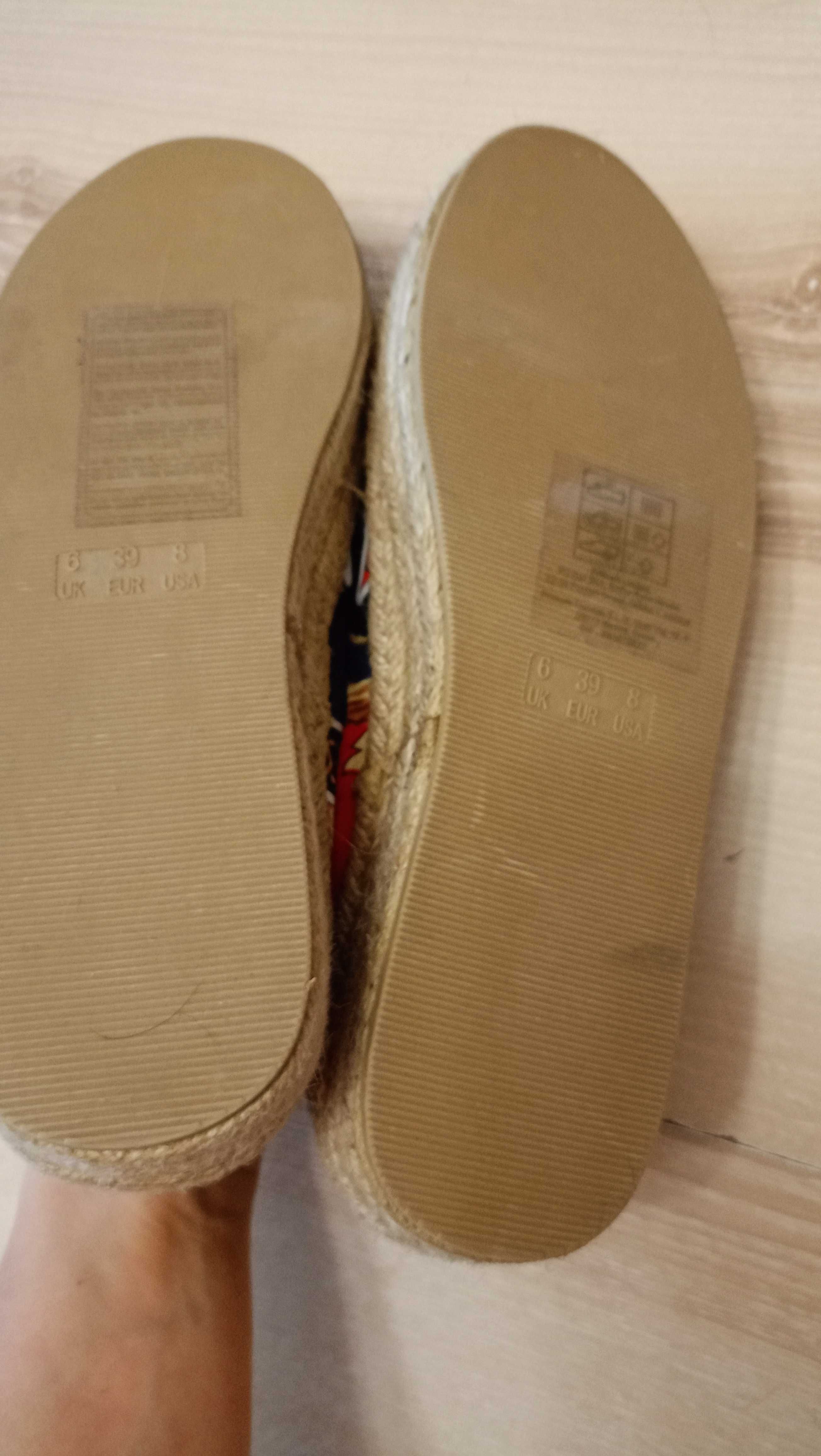 эспадрильи, мокасины на высокой подошве Primark 6-ка.39р