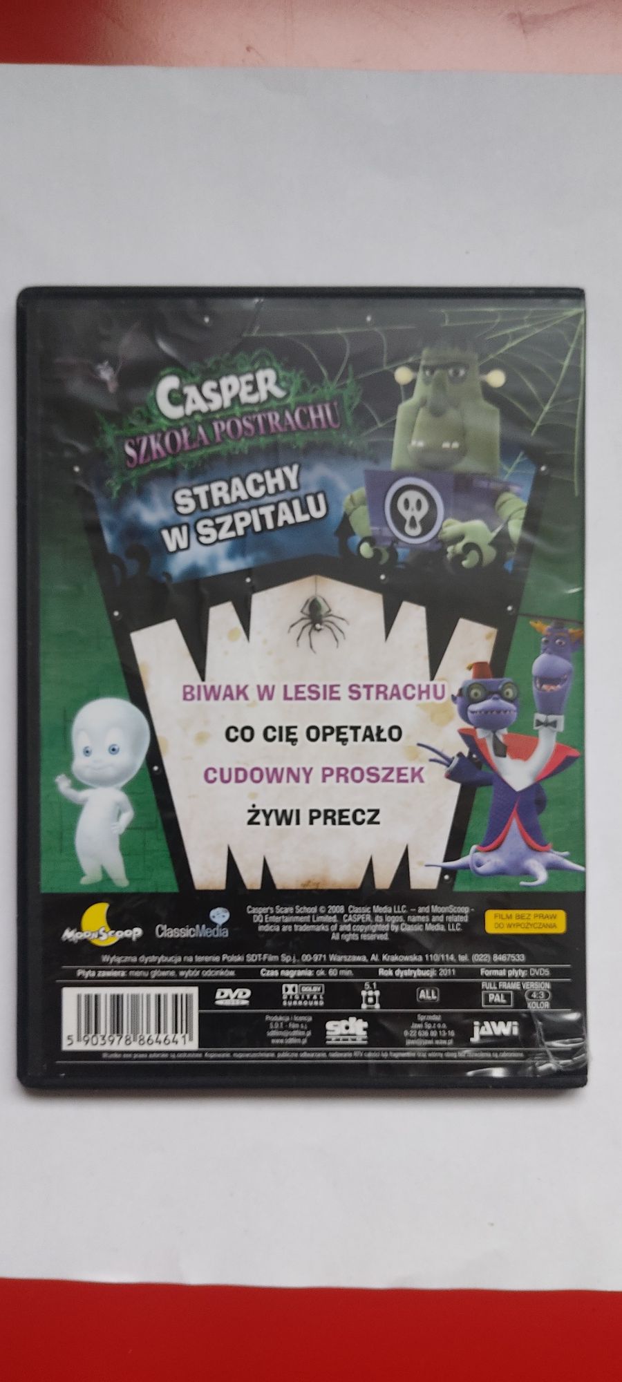 Film rysunkowy DVD dla dzieci Casper strachy w szpitalu