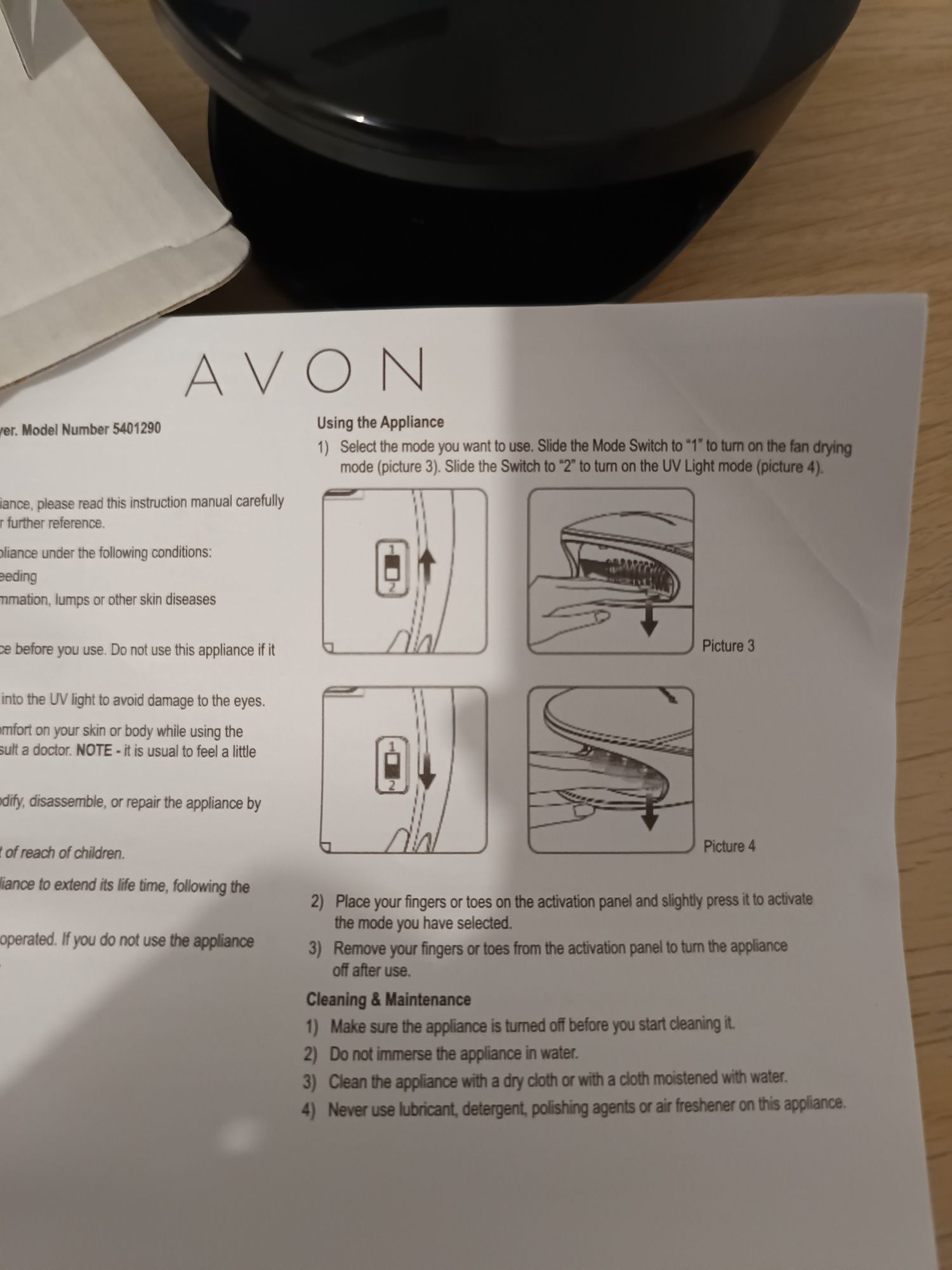 Avon Lampa UV z suszarką do paznokci