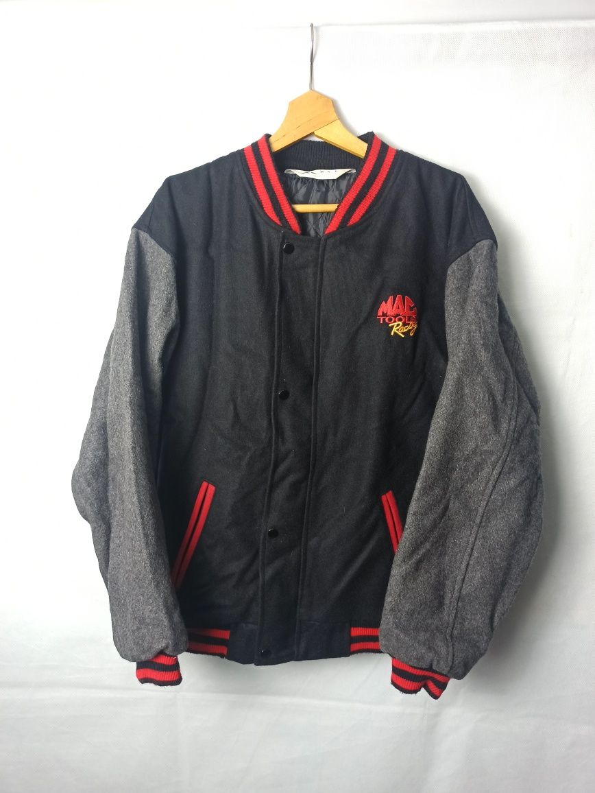 90s Vintage Wool Mac Tool Racing Varsity Jacket kurtka wełniana