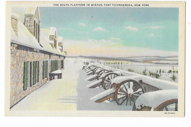The South Platform in Winter, Fort Ticonderoga, NY - Pocztówka - USA