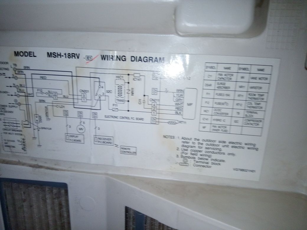 Плата кондиционера mitsubishi msh-18rv