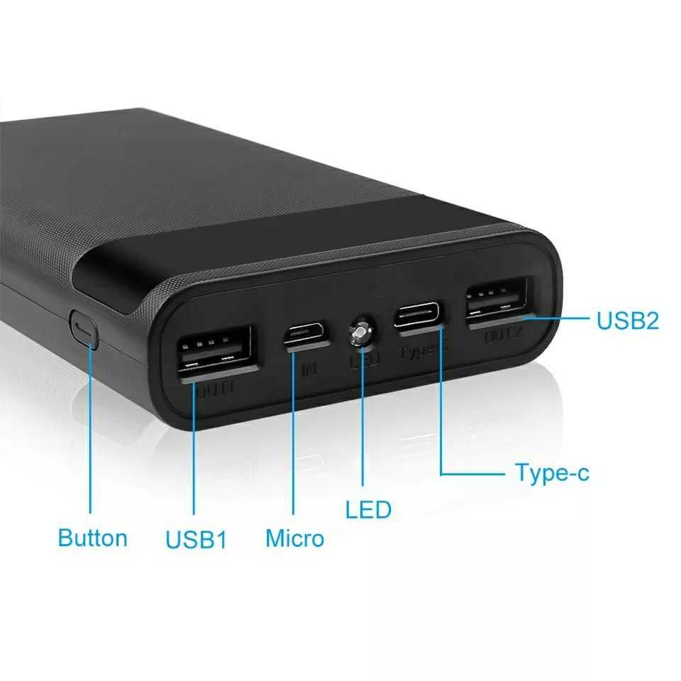 Powerbank повербанк павербанк 2a 5v. 6x18650 6шт 18650 корпус!