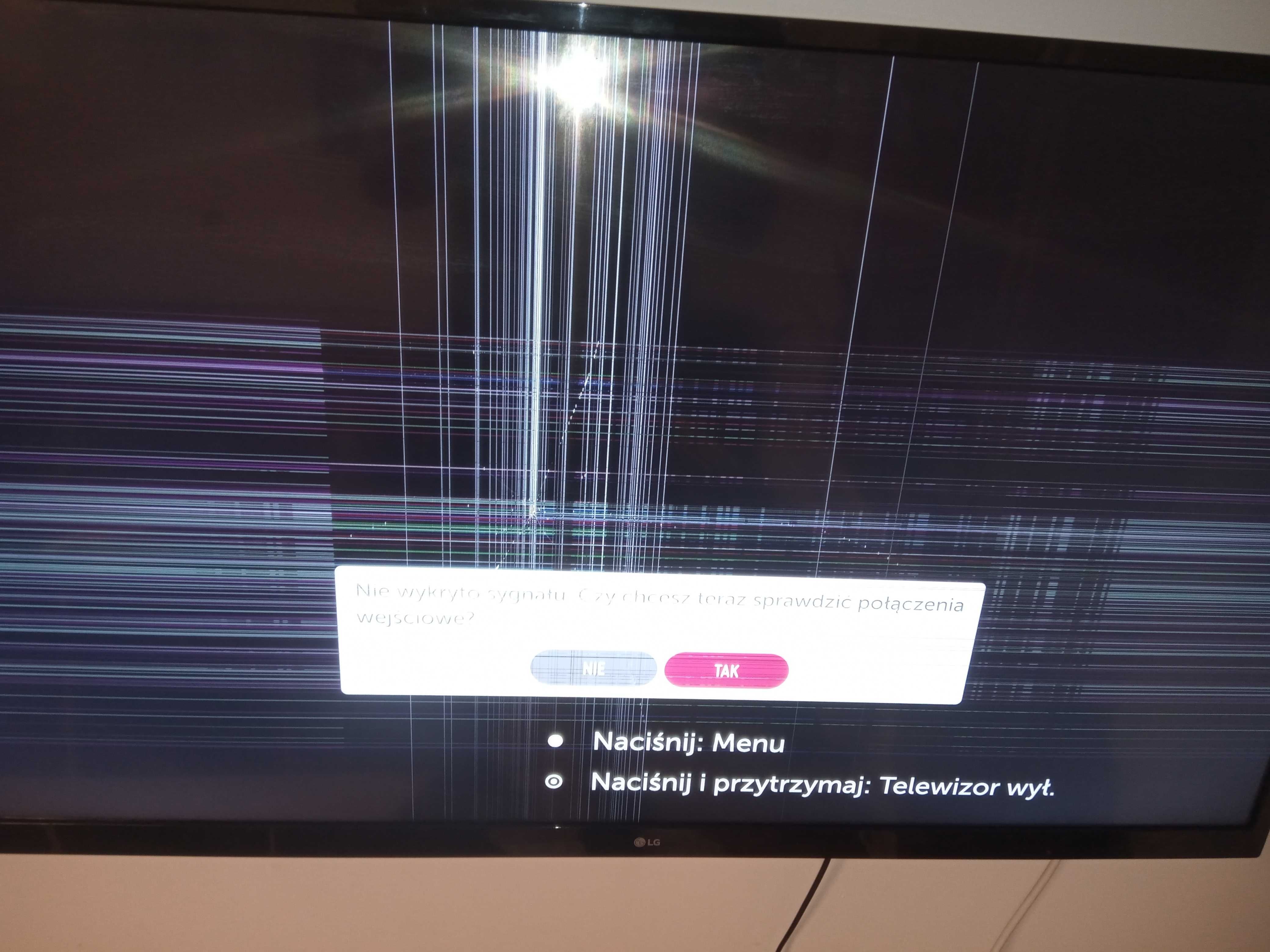 Uszkodzony telewizor 42" LG