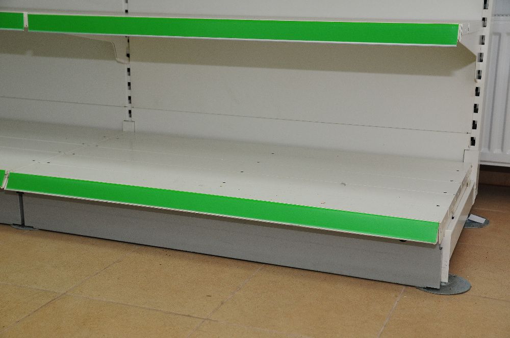 Regał regały Otto Kind przyścienne sklepowe białe metalowe