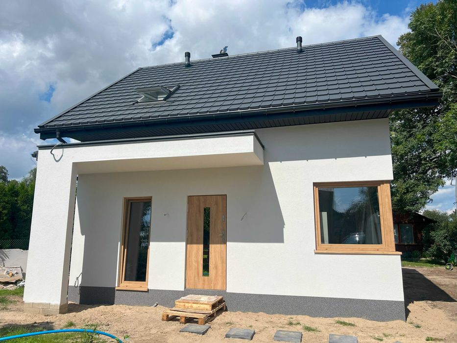 Domy szkieletowe z drewna C24, stan surowy, deweloperski lub pod klucz