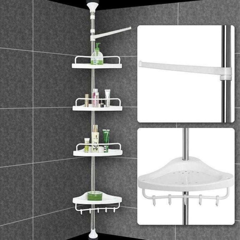 Полка угловая для ванной комнаты Multi Come Shelf Стойка Стелаж