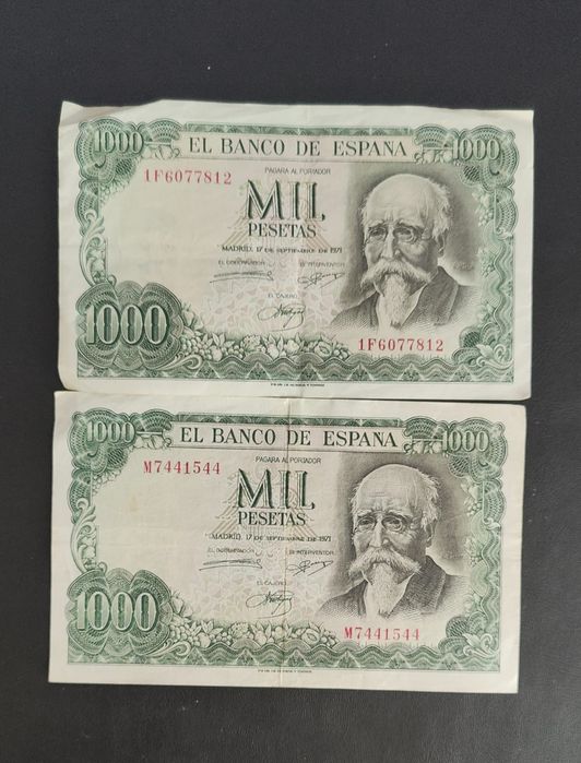 Vendo cédulas francesas antigas