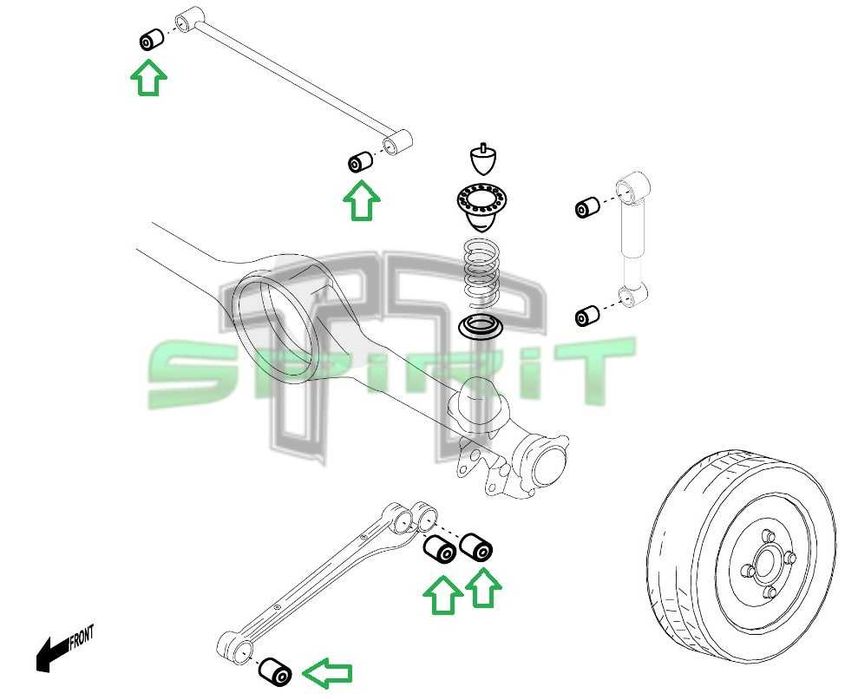 Kit de casquilhos/sinoblocos reforçados em Poliuretano SUZUKI JIMNY