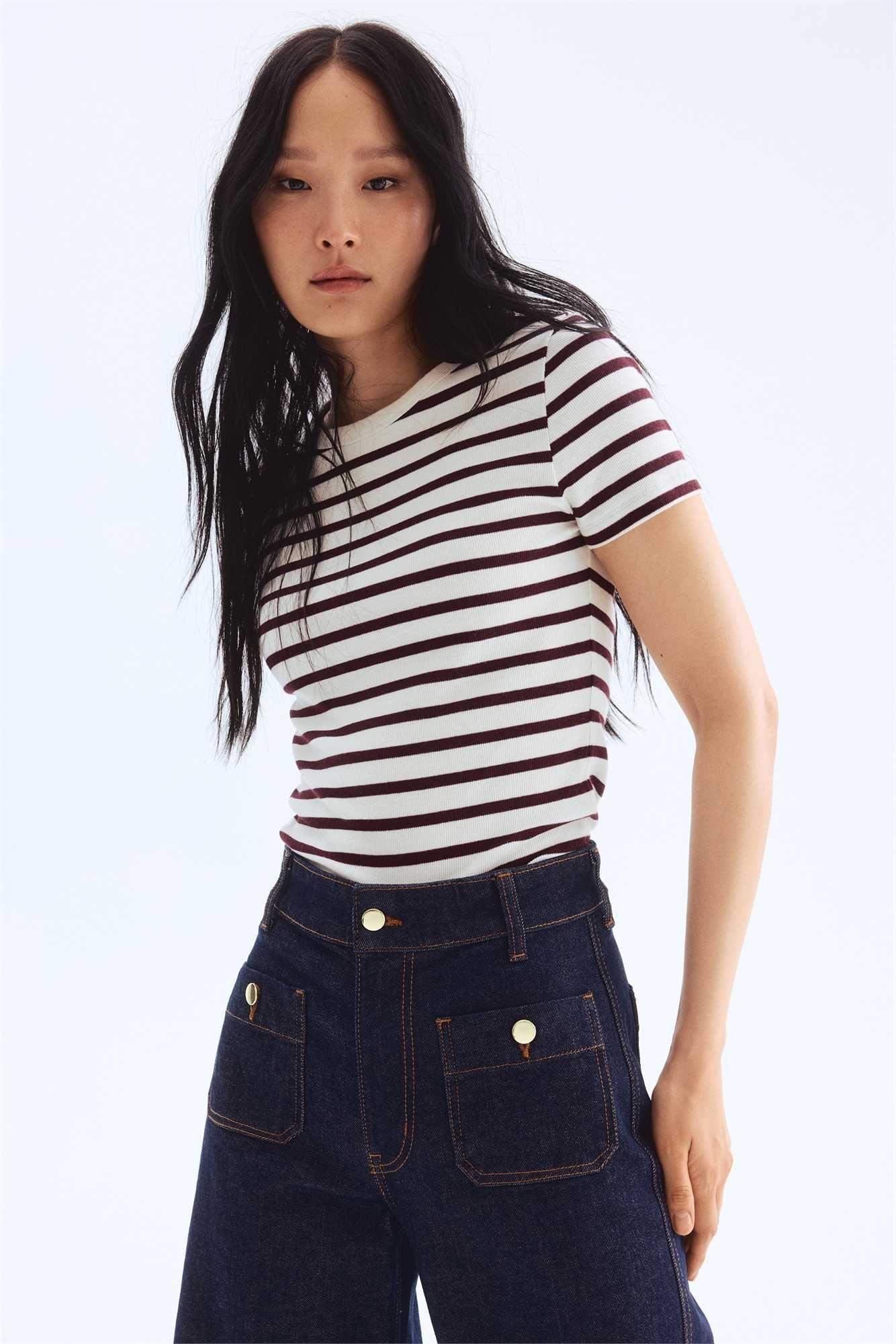 Spodnie dżinsowe 38 nowa kol Wide High Ankle Jeans niebieskie PROMOCJA